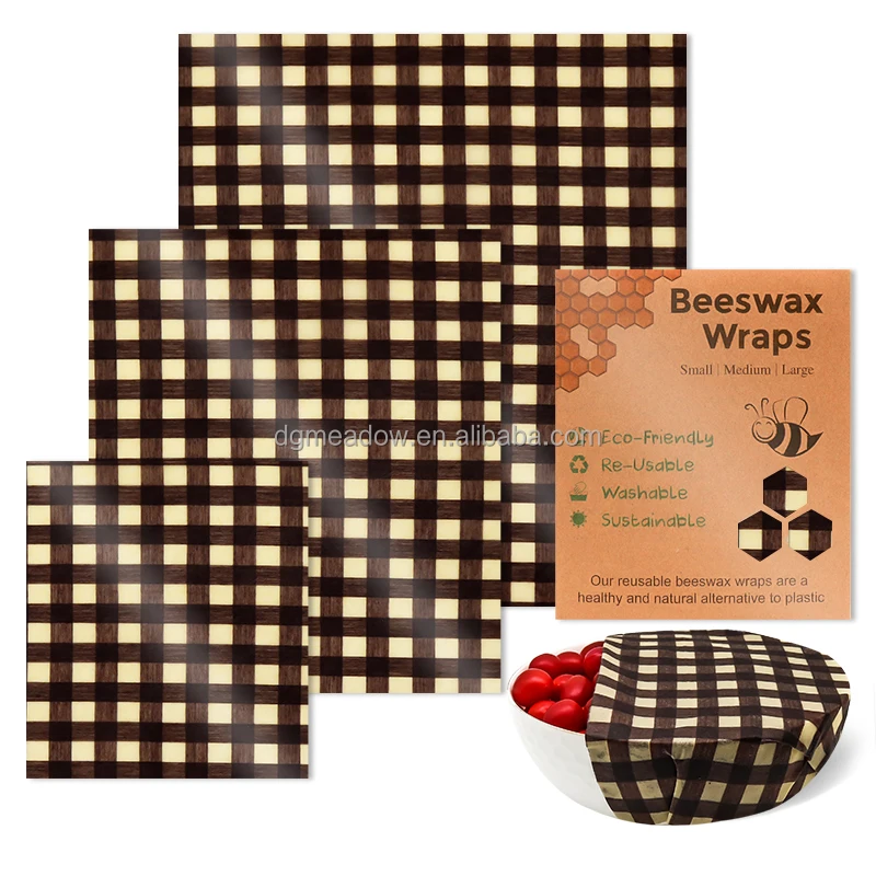 Beeswax wrap Food Grade  Custom Natural Organic Fabric Reusable Storage Beeswax Food Wraps