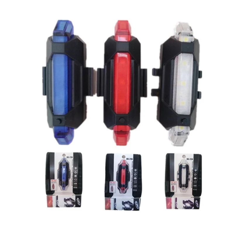  Портативный Перезаряжаемый LED USB Велоспорт велосипед свет COB задний фонарь для
