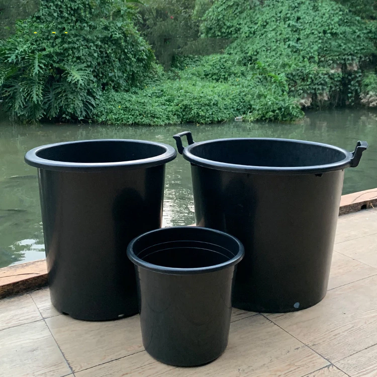 Европейская пластиковая черная Большая Садовая ваза цветок