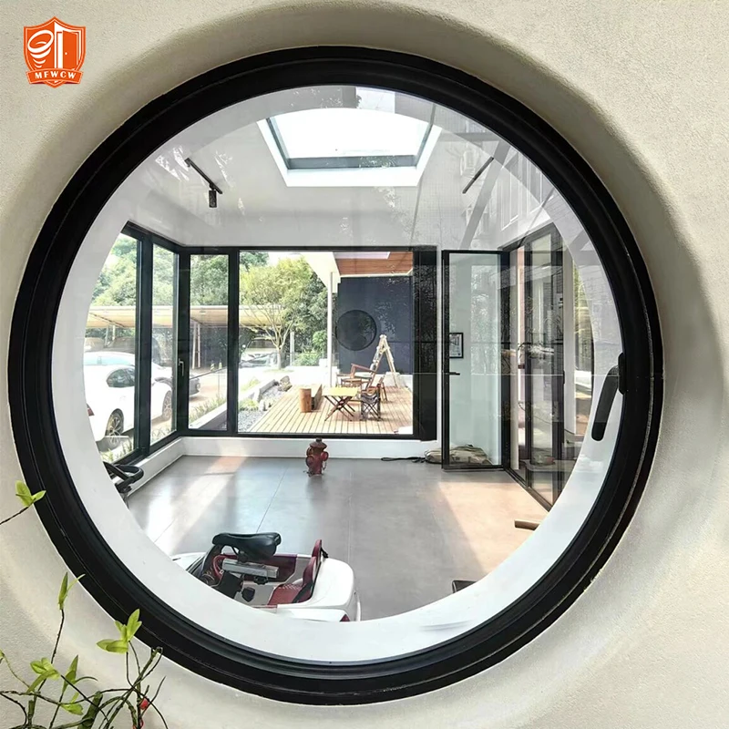 Customizable aluminum framed round glass skylight