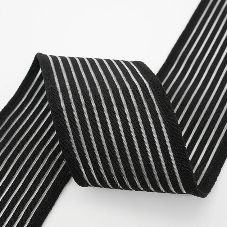 Wholesale polyester 25-40mm Elastic Band Stretch Fabric Strap Tape for Sewing Clothes & Garments Webbing
