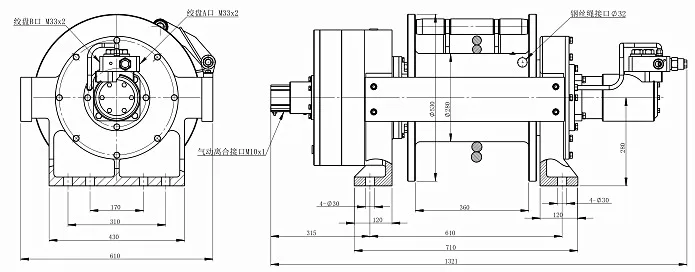 25 tons 55000 lbs rescue truck heavy duty truck winch for hydraulic pulling winch