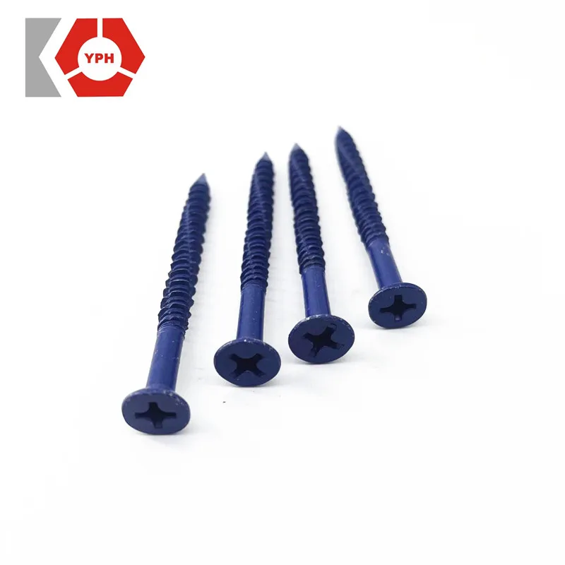 High quality concrete screw flat phillips head countersunk ruspert surface treatment