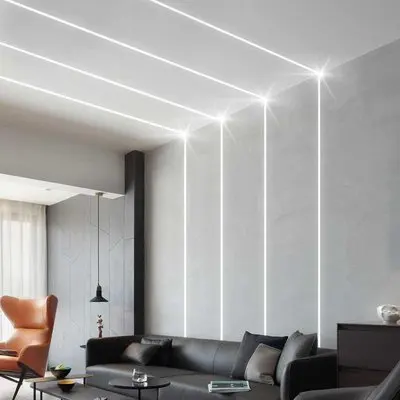 12V Jewelry Atmosphere Lighting Lamp Embedded Line Lamp in Wardrobe Cuttable Aluminum Solderless Wiring Strip Lamp VOC