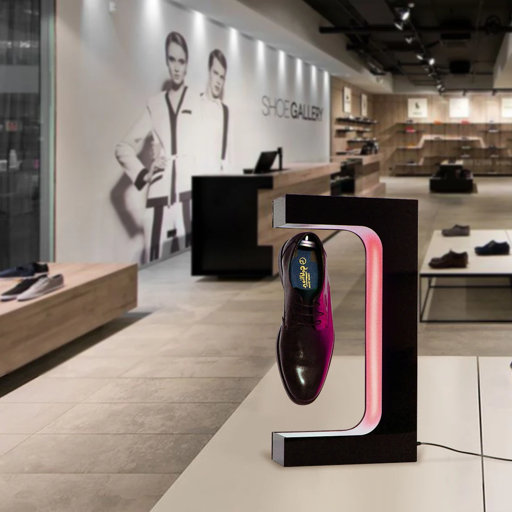 LED Light Sneaker levitating shoe shelf for Storefront Home Decor,Advertising Exhibition Shoe Store Show Display