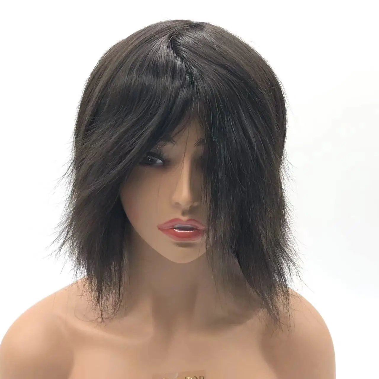 Eli Mono With PU Lace Front Mens Human Hair Toupee Hair Replacement