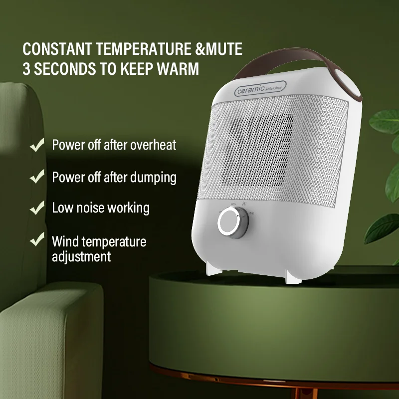 Portable Electric Space Heater  1500W Safe and Quiet Ceramic Heater Fan  for Office & Room