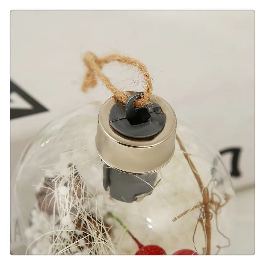 
2020 Christmas Tree Hanging Gift Custom Plastic Led Christmas Ball Led Light Ball 