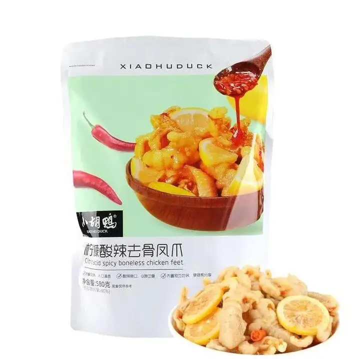Xiao Hu-Duck 580g Spicy Boneless Chicken Claw Snack with Lemon Taste