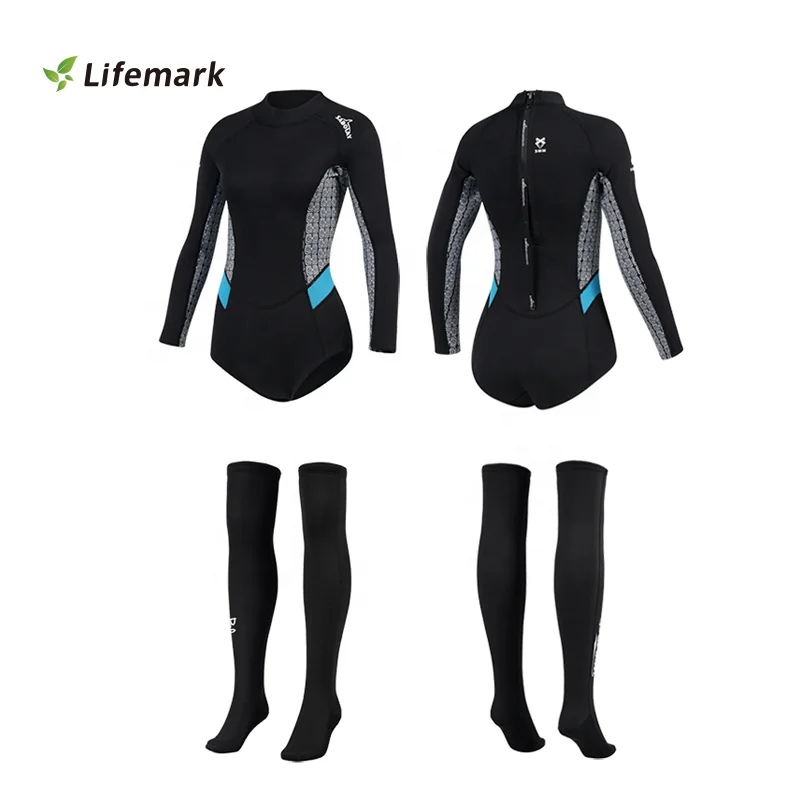 2MM Neoprene Wetsuit Women Keep Warm Swimming Scuba Diving Bathing Suit Short Sleeve Triathlon Wetsuit for Surf Snorkeling