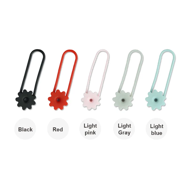 Пользовательский логотип печать многоцелевой управление домашний клей силиконовые кабельные зажимы