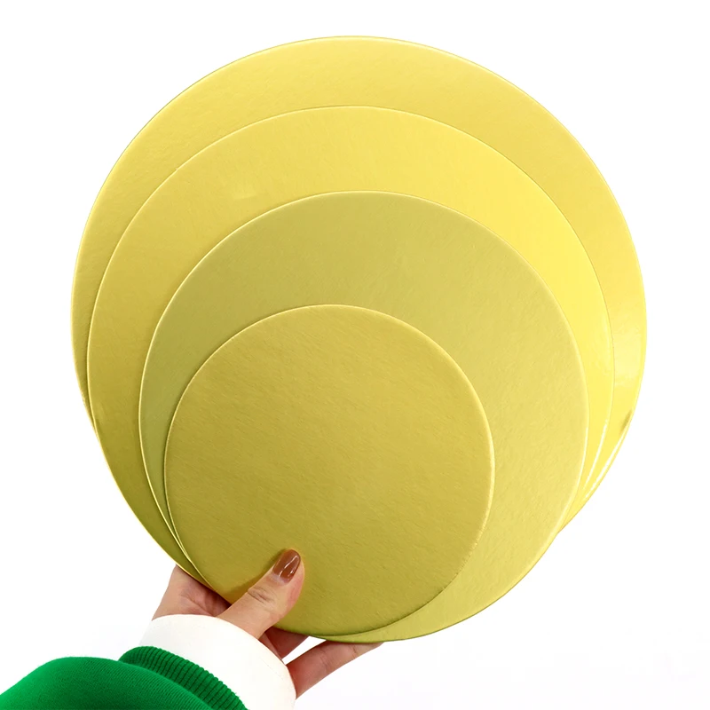 Wholesale 8 10 12 14 16 18 inch Cardboard Cake board Gold silver Disposable Large Paper Round Cake Boards Supplier For Cake Base