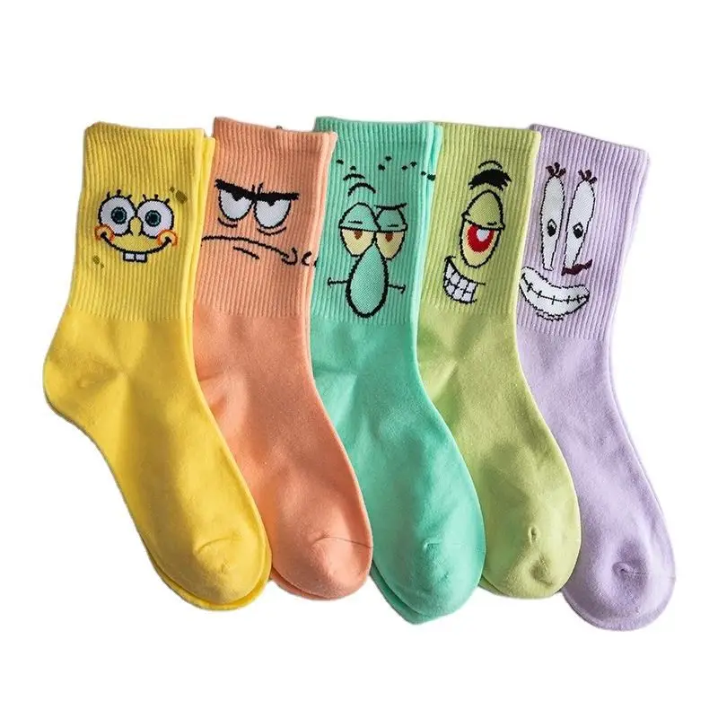 Factory Price Custom Color Anime Image Machine Socks Knitting Women Socks