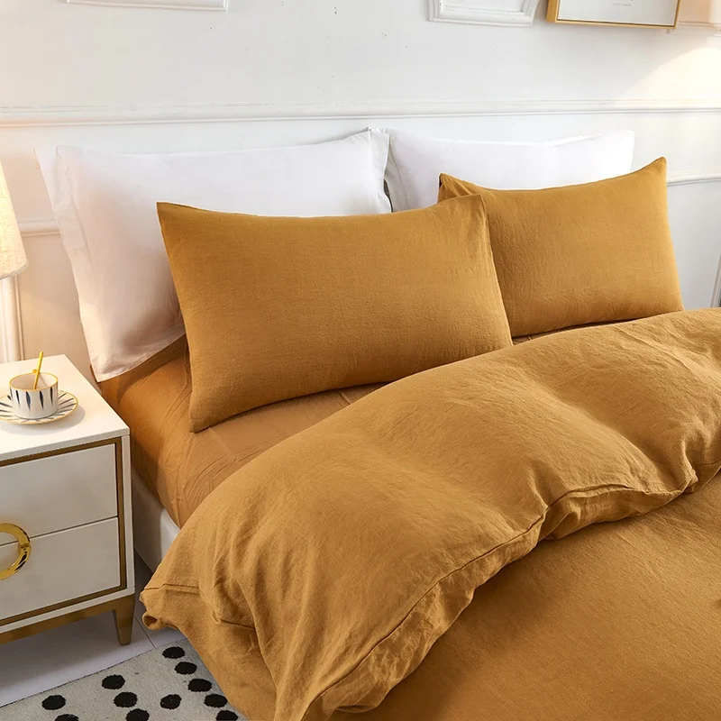 French linen quilt duvet cover,bed linen bedding set