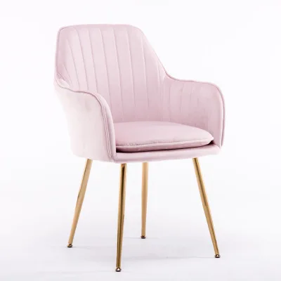 
Hot sale restaurant furniture free samples modern simple colorful creative fabric / velvet dining chair with metal legs 