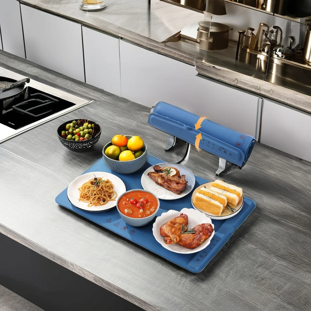 New Foldable Adjustable Temperature Silicone Food Warming Tray Silicone Electric Heating Tray Electric Warming Tray