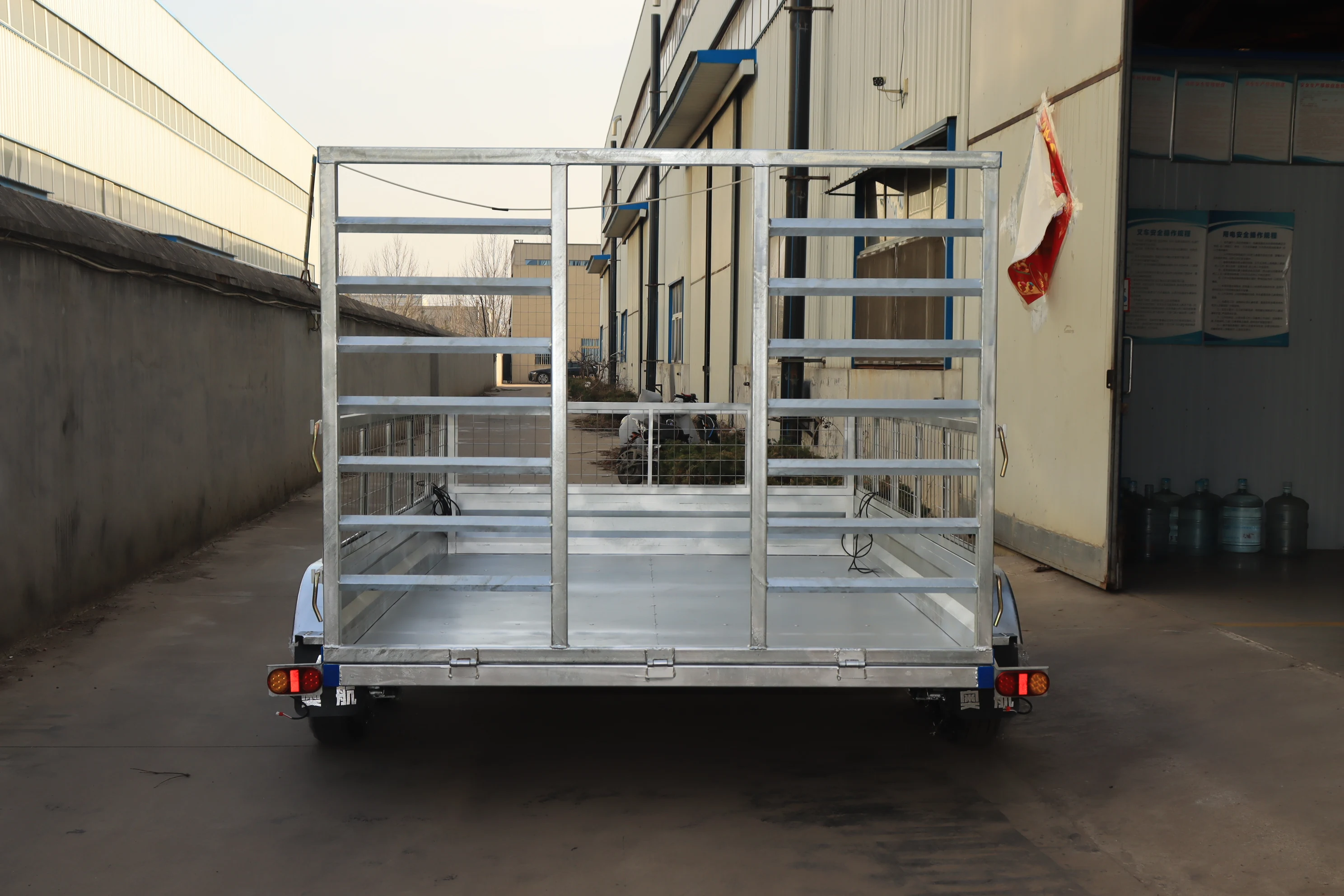 8x5 9x5 10x5 10x6 12x6 tandem axle box trailer with hot dip galvanized treatment