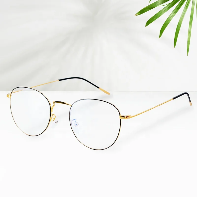 Computer glasses supplier round metal frame anti blue ray blue light blocking glasses