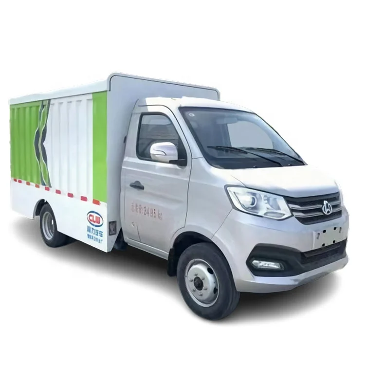 mini small 3m3 Urban low-speed clean garbage compression transfer trucks up structure garbage bin dumpers lifting plate truck