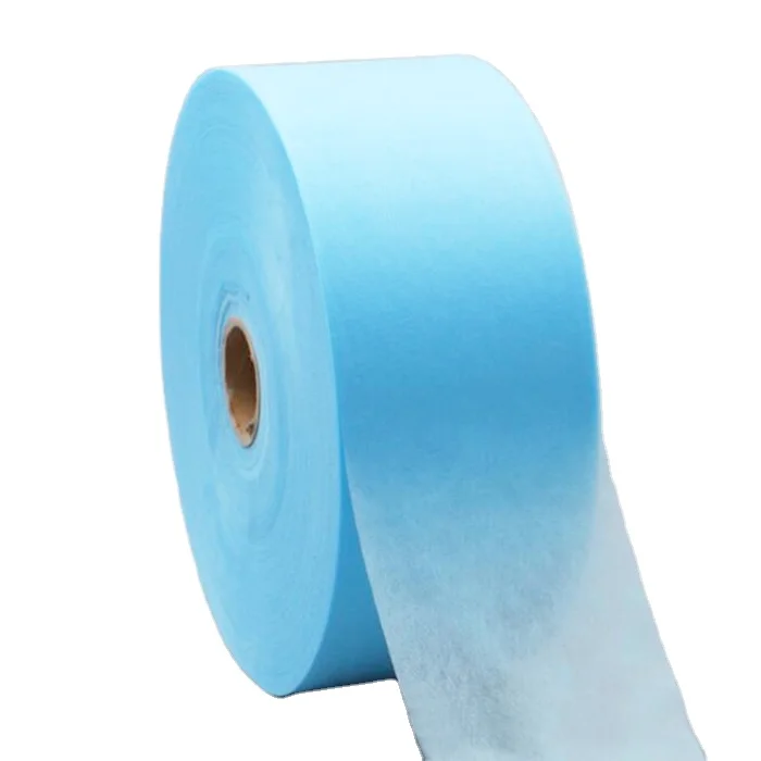 Low price eco-friendly 100% Polypropylene spunbond pp non woven fabric blue nonwoven for face mask