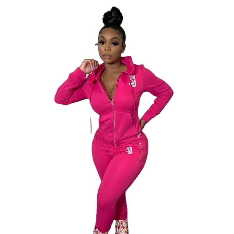 
Fashion Apparel Joggers Hoodie Tracksuits Two Piece 2021 fall clothing for women 