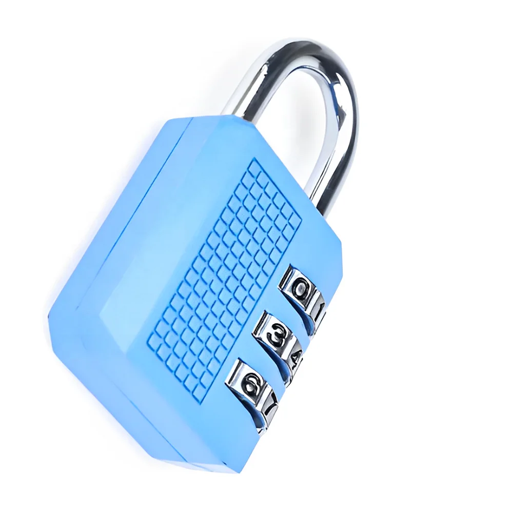 Factory price small reset 3 digit luggage combination lock bag safety padlock zinc alloy gym locker lock mechanic combination