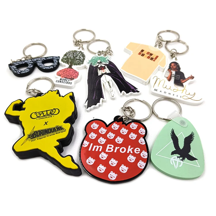 Hot Sales Customized Soft PVC Keychain Eco-friendly PVC Rubber Keychain With Logo 3D Design Key Chain