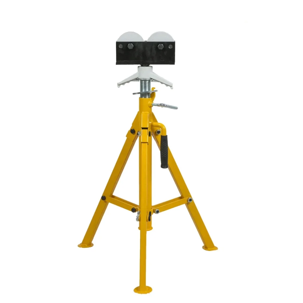 Hot sale High Folding Adjustable Pipe Jack Stand Roller Head and Transfer Balls Pipe Holder