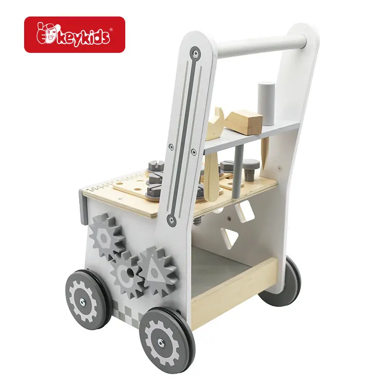2 in 1 Activity Push Walker Wooden Baby Walker with Tool W16E187