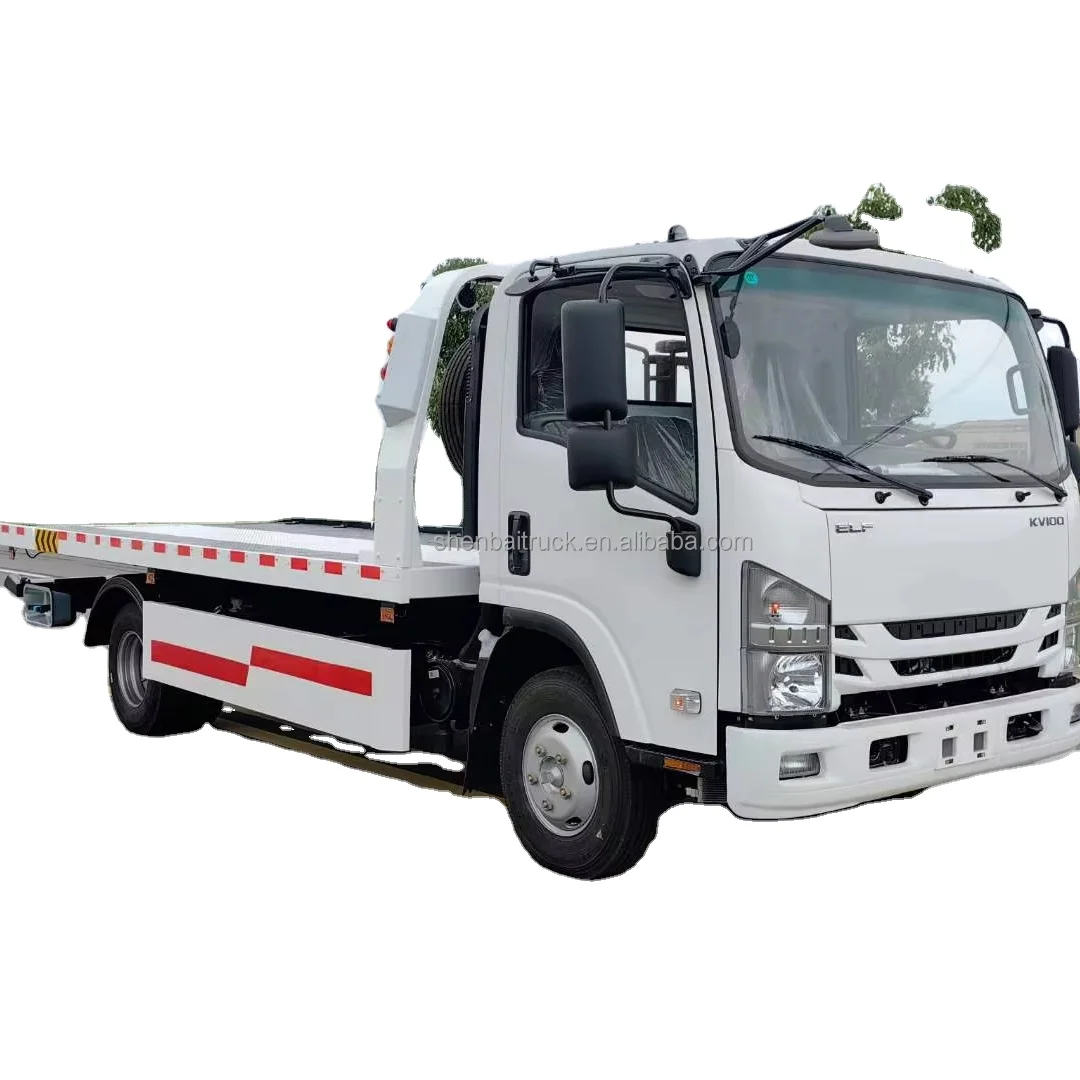 SHENBAI  Road Emergency 4 Ton 5 Ton 6 Ton Heavy Strength New or Used Wrecker Towing Truck  Platform Truck Vehicle