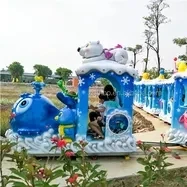 Train kiddie amusement park supplies mini colorful trackless rail rides electric tourist indoor outdoor playground track train