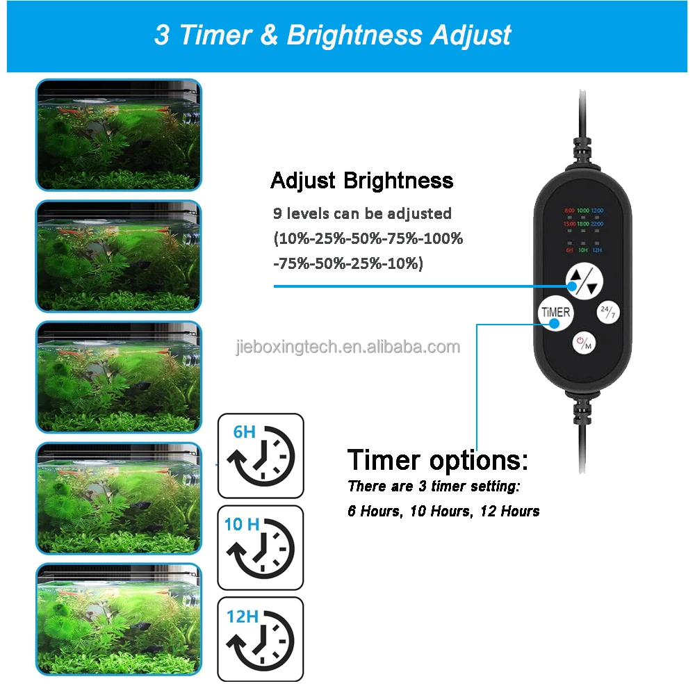 Aquarium lights  24/7 nature mode autocycle Full Spectrum Aquarium led light with Timer, Dimmable for Plant Aquariums