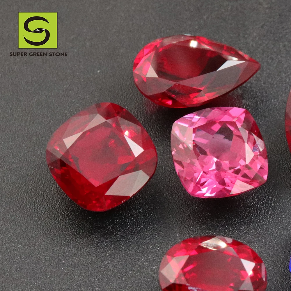 SuperGS Wholesale High Quality  Lab Grown Loose Gemstones Ruby Synthetic Lab Grown Gemstone For Gemstone Jewelry
