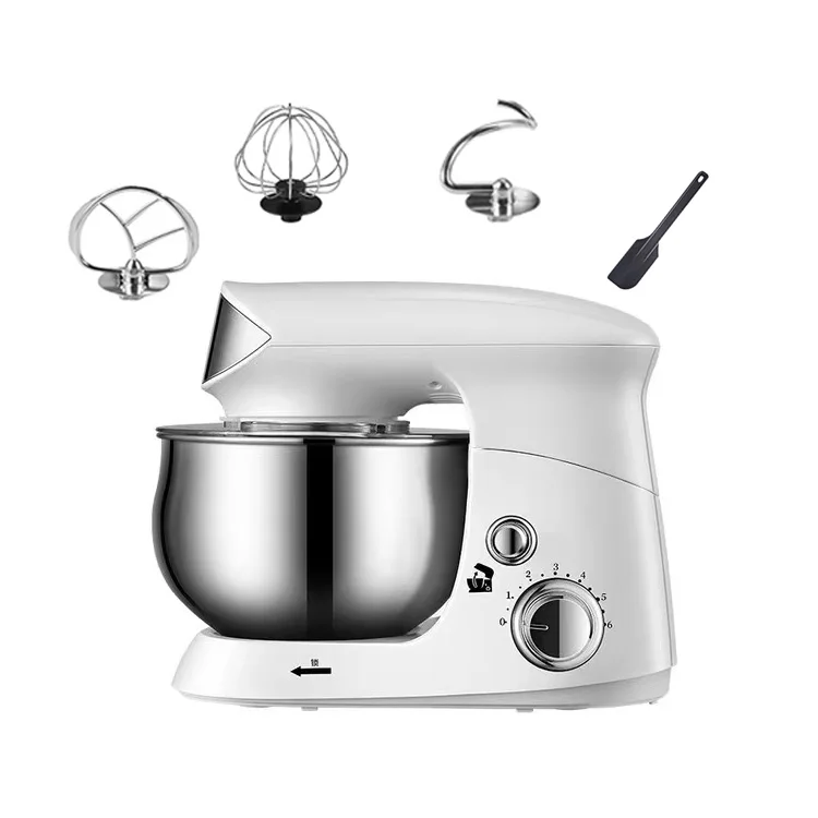 
Stand Mixer 600w Tilt-Head Kitchen 3.5L Stainless Steel Bowl 6-Speed Electric Dough Hook Flat Beater Whisk Splash Guard 