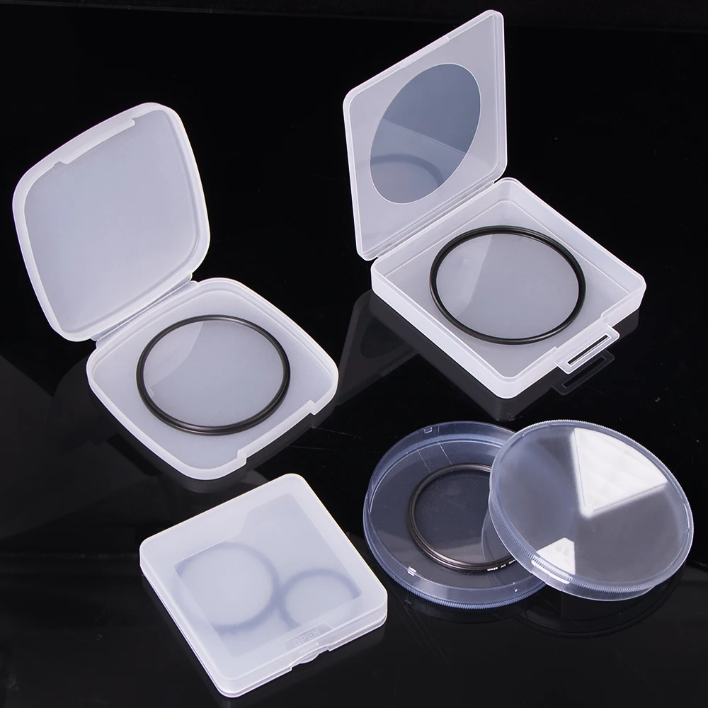 SUNSHING Round Square Camera Protective Lens Filter Case Lens UV Digital Filter Lens Protector Astronomy Filter Storage Boxes