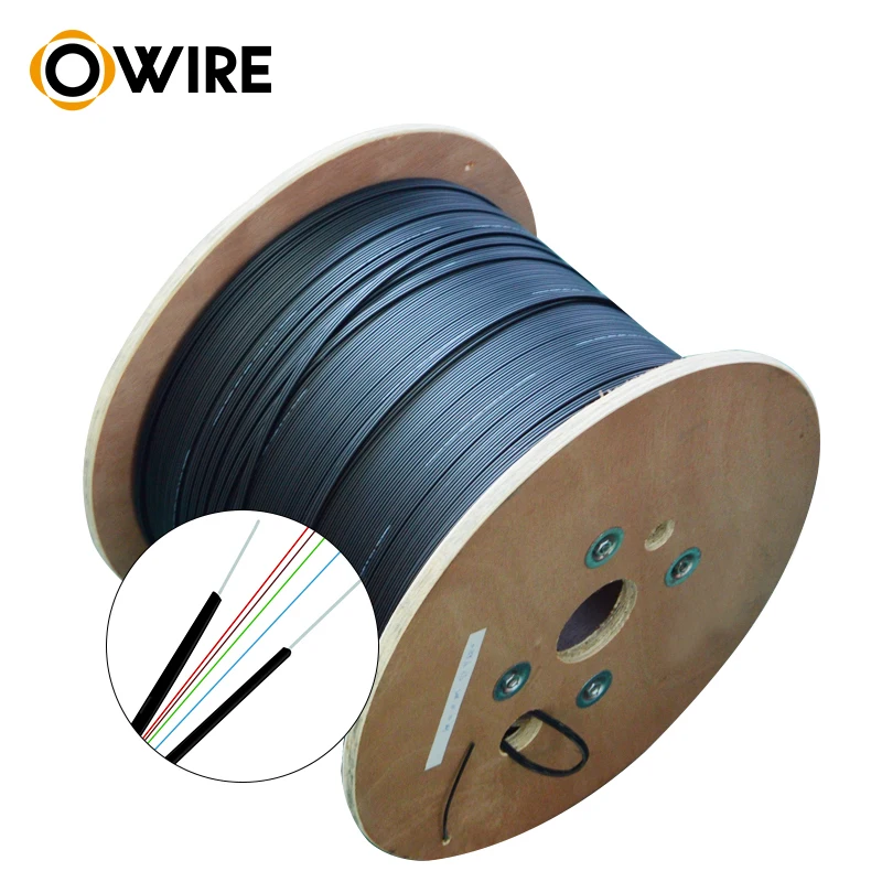  Owire цены по прейскуранту завода-изготовителя Fttx Ftth 2 ядра волоконно-оптический кабель оптического волокна кабеля падения
