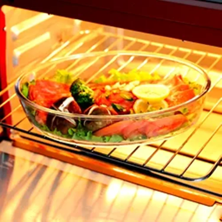 Hot selling glass baking pan high borosilicate glass bakeware for oven