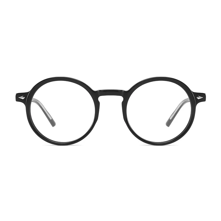 Fashionable Exquisite Unisex Plastic Round Black Red Optical Glasses Frame