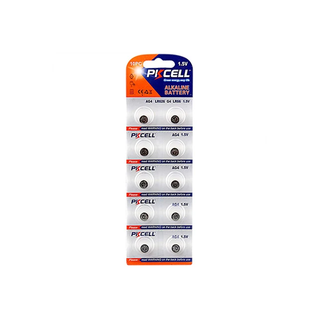 Аккумулятор PKCELL ag4 l626 lr66 377a для часов 10 шт. в упаковке