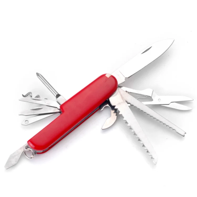 
New Design Stainless Steel Pocket Folding Travel Key Tool 6 In 1 Multifunction Knife 