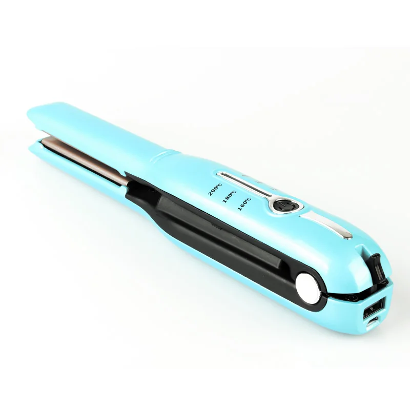 USB Charge Wireless Flat Iron Mini Ceramic Coating 3D Floating Hair Straightener