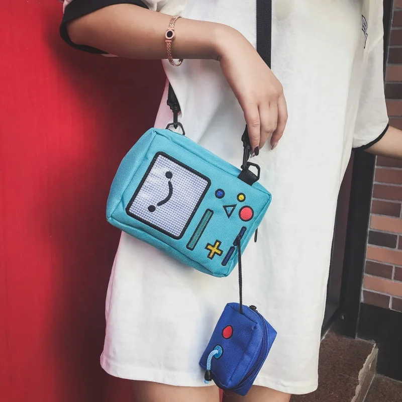 2 IN 1 Cute Childlike Game Console Small Funny Personality Cartoon Robot Lady Fashion 2021 Crossbody Handbag Bag