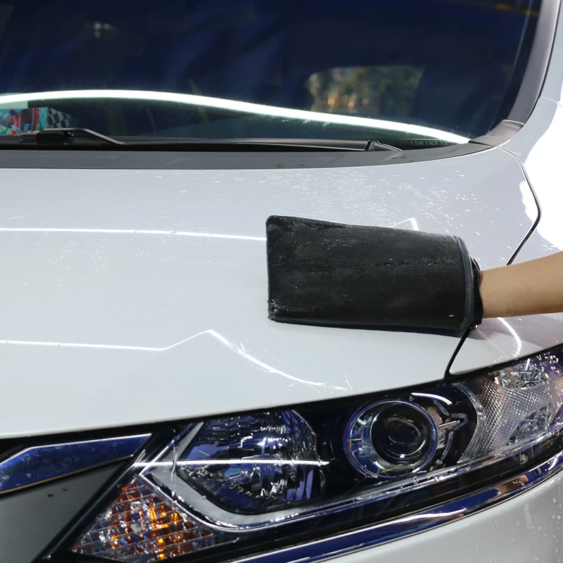 Car Washing Magic Clay Mitt Sponge Car Paint Scratch Remover Clay Bar Detailing Wash Mitt Grade 1.0-Grey