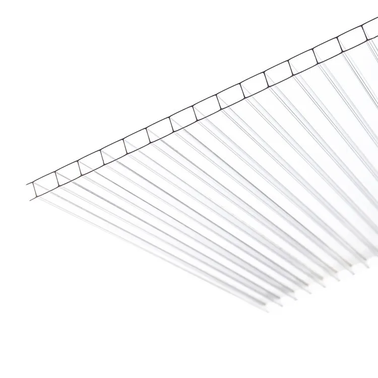 Polycarbonate Hurricane Shutter Light Diffusion 3-Wall R-Structure 10-18mm Thickness Transparent Polycarbonate Hollow Sheet Mini