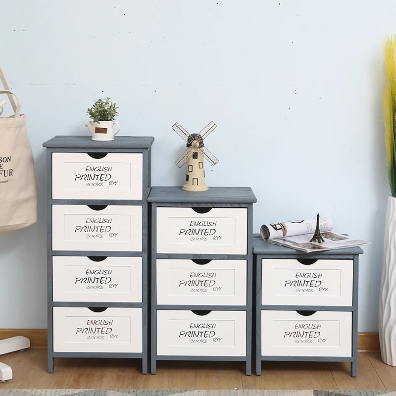 Branded original antique receiving cabinet home unfinished furniture corner cabinet European Chest of drawers