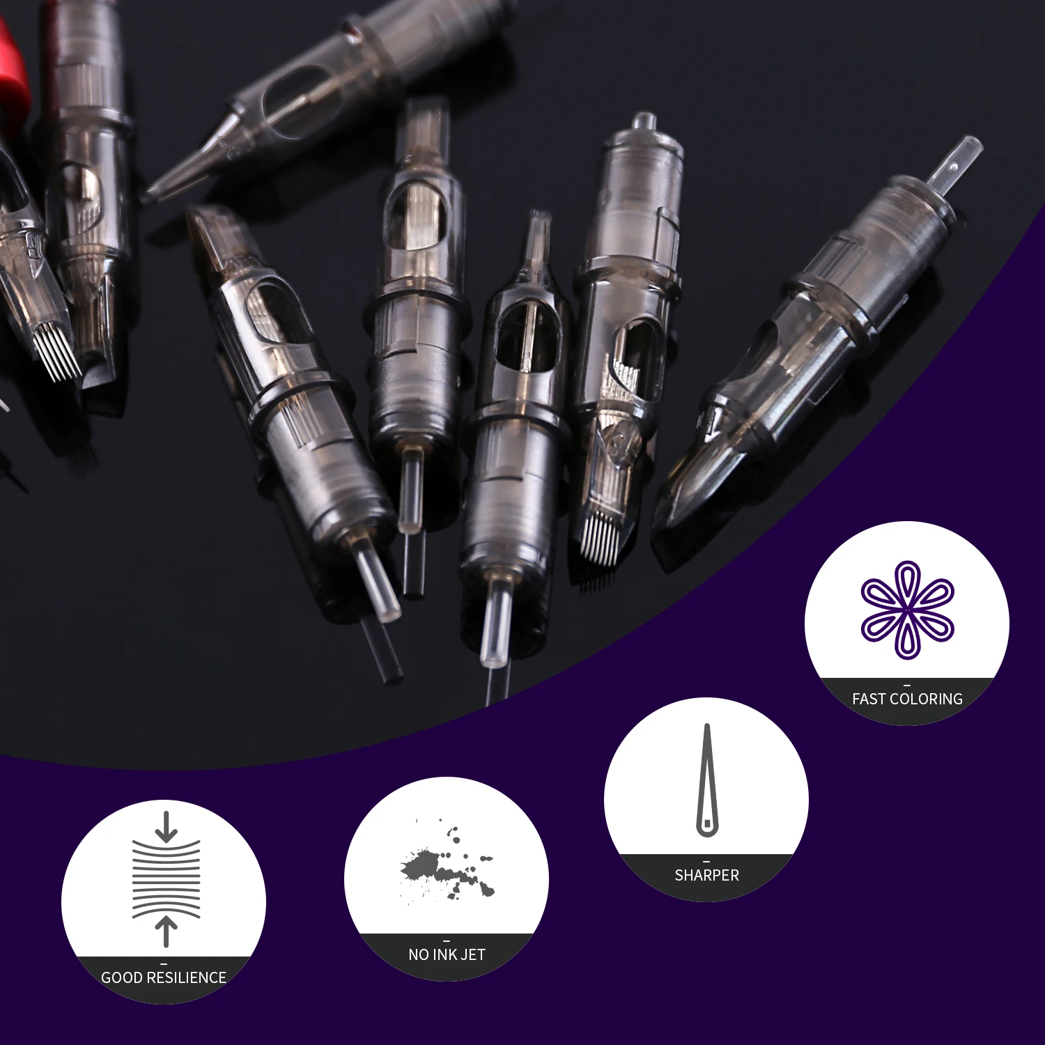 Spark China Factory Wholesale Custom Makeup Temporary Disposable Silicone Tattoo Cartridge Needles