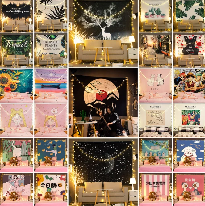 Popular Bedroom Wall Decoration Background Cloth Multi Design Party Decorations