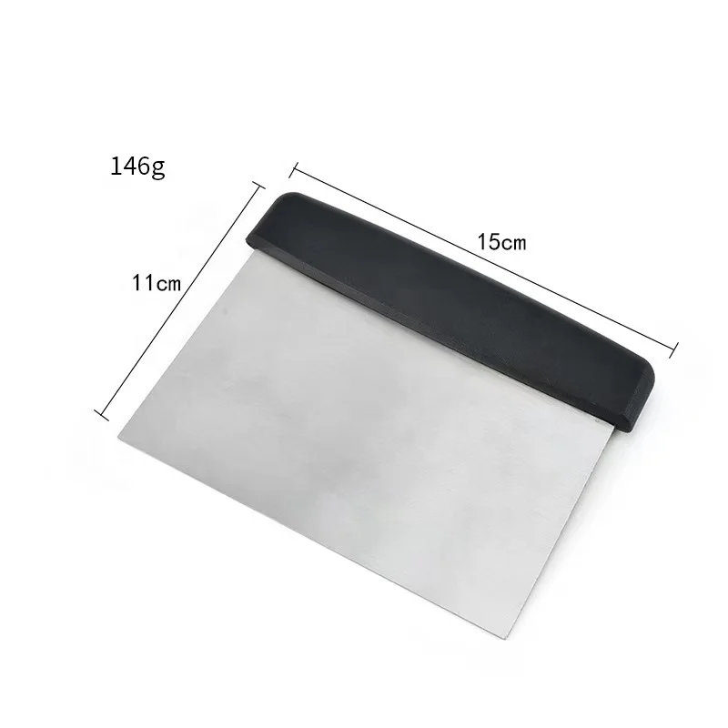 Stainless Steel Professional Cake Bench Scraper Cutter Vegetable Soap Dough Noodle Blade Cutter Noodles Knife Machine