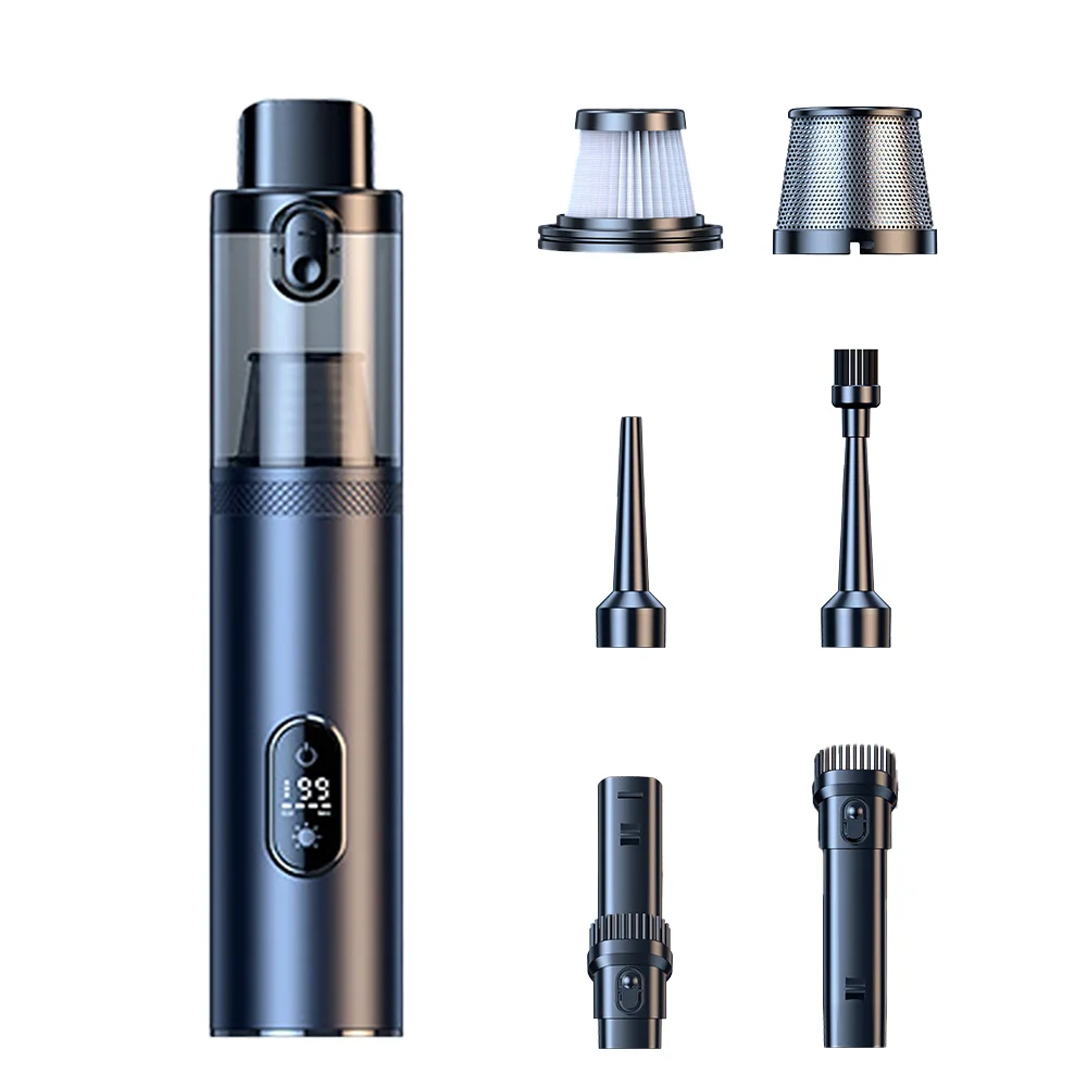 13000Pa brushless motor blow suction 2in1 car vacuum cleaner portable handheld cordless LCD car vacuum cleaner with high power