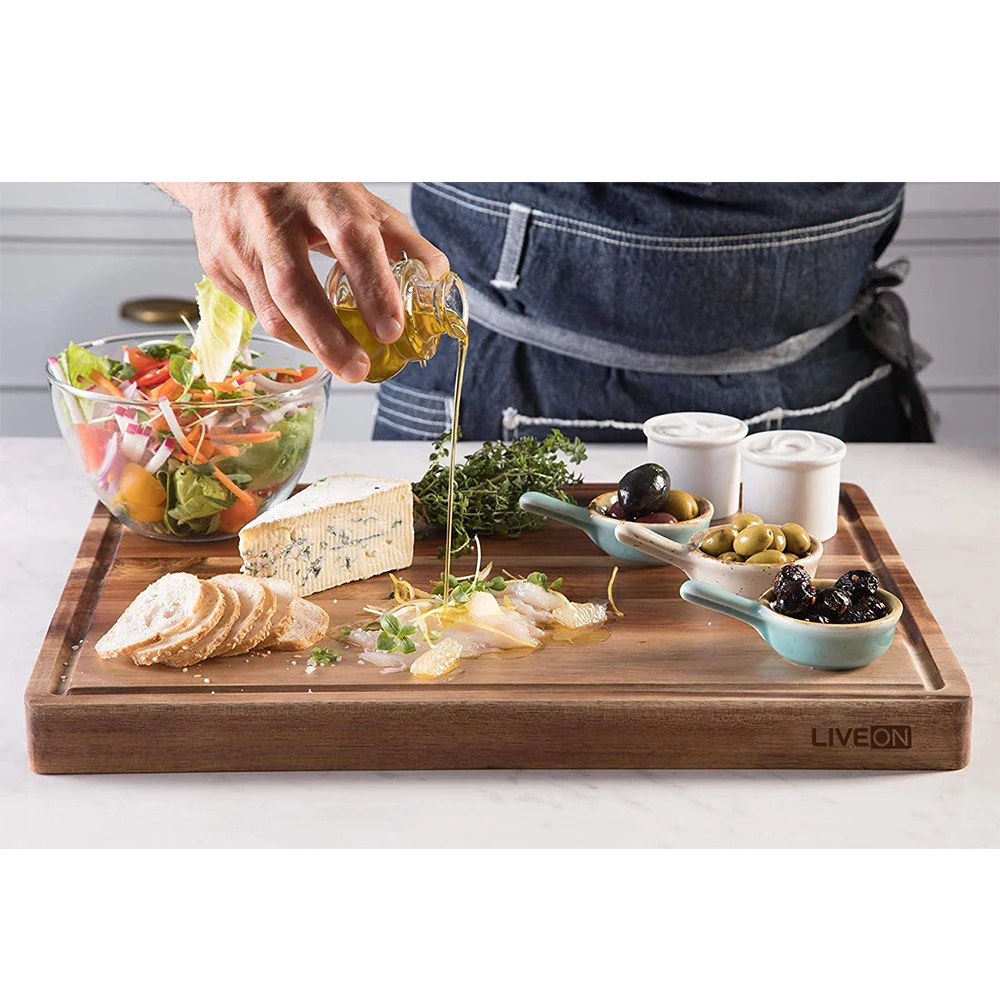 Акация деревянная мяса разделочная Деревянная Кухня Еда доска